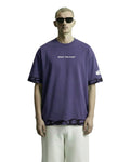 Clostar Oversized Graphic Print T-Shirt – Deep Purple Premium Cotton Relaxed Fit